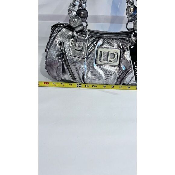 LINEAR SILVER METALLIC HOBO BAG new - Picture 5 of 12